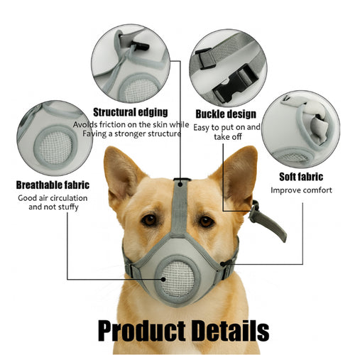 New Product Dog Muzzle To Prevent Biting, Prevent Accidental Eating, Prevent Licking After Surgery, Clean And Breathable Dog Mask Pet Supplies